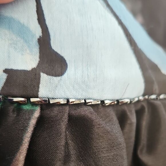 Lord & Taylor Black Floral Maxi Skirt With Petticoat - Picture 5 of 16